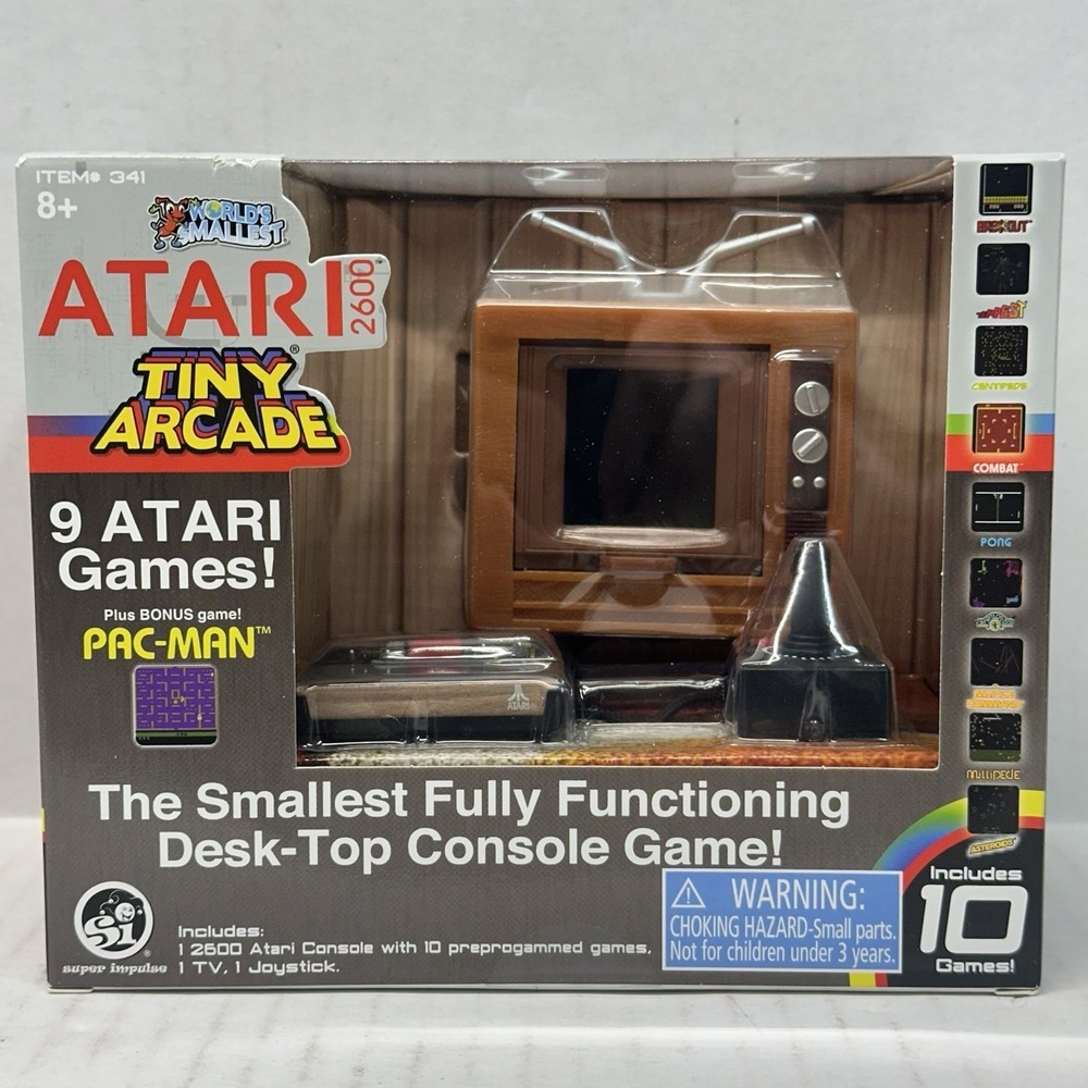 Tiny Arcade Atari 2600 Smallest Desk-Top Video‎ Game Console New